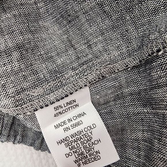 Cynthia Rowley Gray Linen Blend Crop Wide Leg Pants - Picture 10 of 12